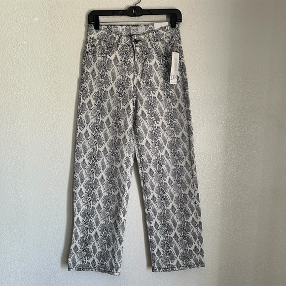 Zoe + Phoebe Animal Print Pants NWT Size 0 Fall Statement Style Grunge Goth - Picture 1 of 7